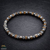 Bronzite Skull Silver - Healing Gemstone Bead Bracelet | 6mm