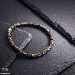 Bronzite Skull Silver - Healing Gemstone Bead Bracelet | 6mm