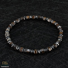 Bronzite Skull Silver - Healing Gemstone Bead Bracelet | 6mm