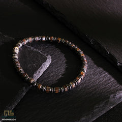 Bronzite Skull Silver - Healing Gemstone Bead Bracelet | 6mm