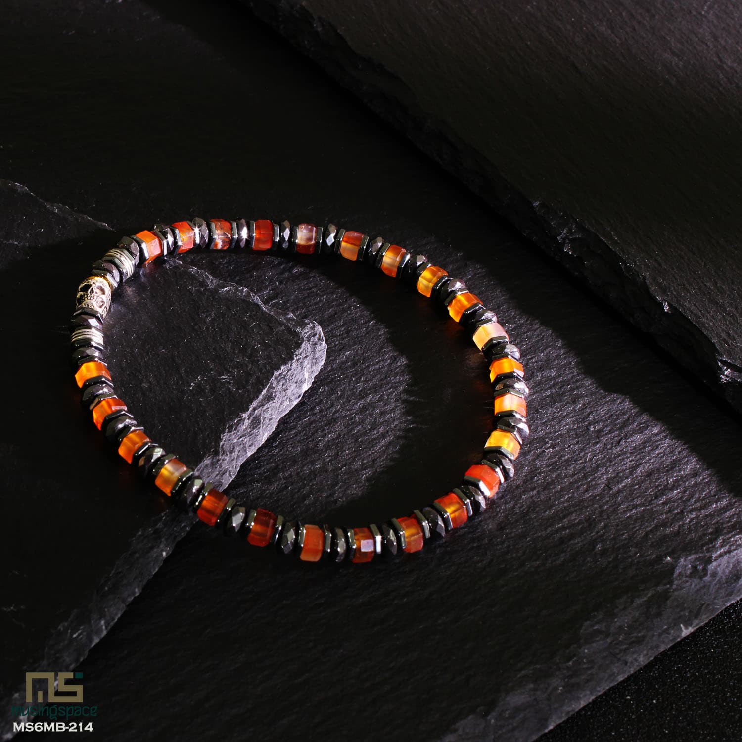 Red Sardonyx beads for bracelets for men
