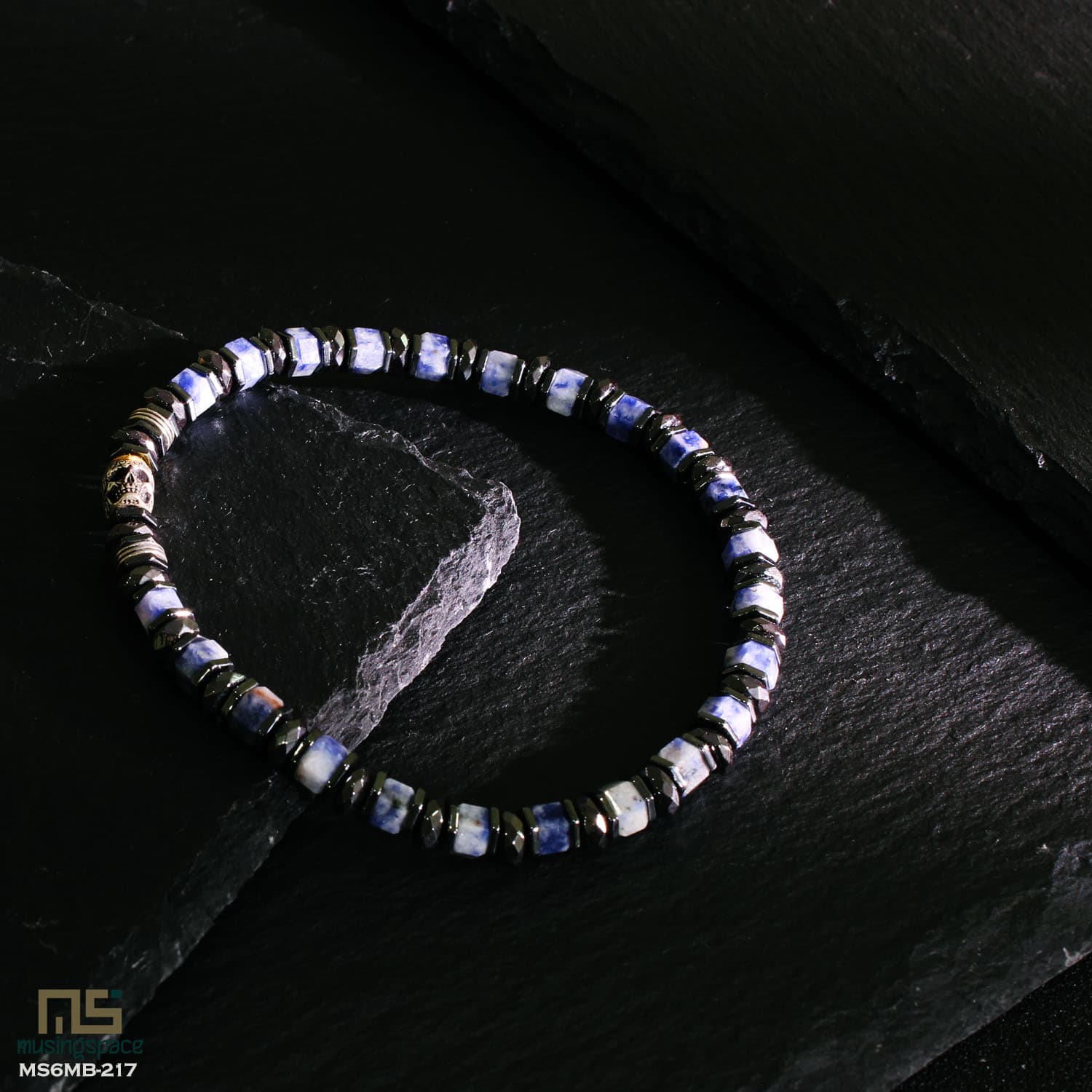Blue Spot Jasper guys beaded bracelets