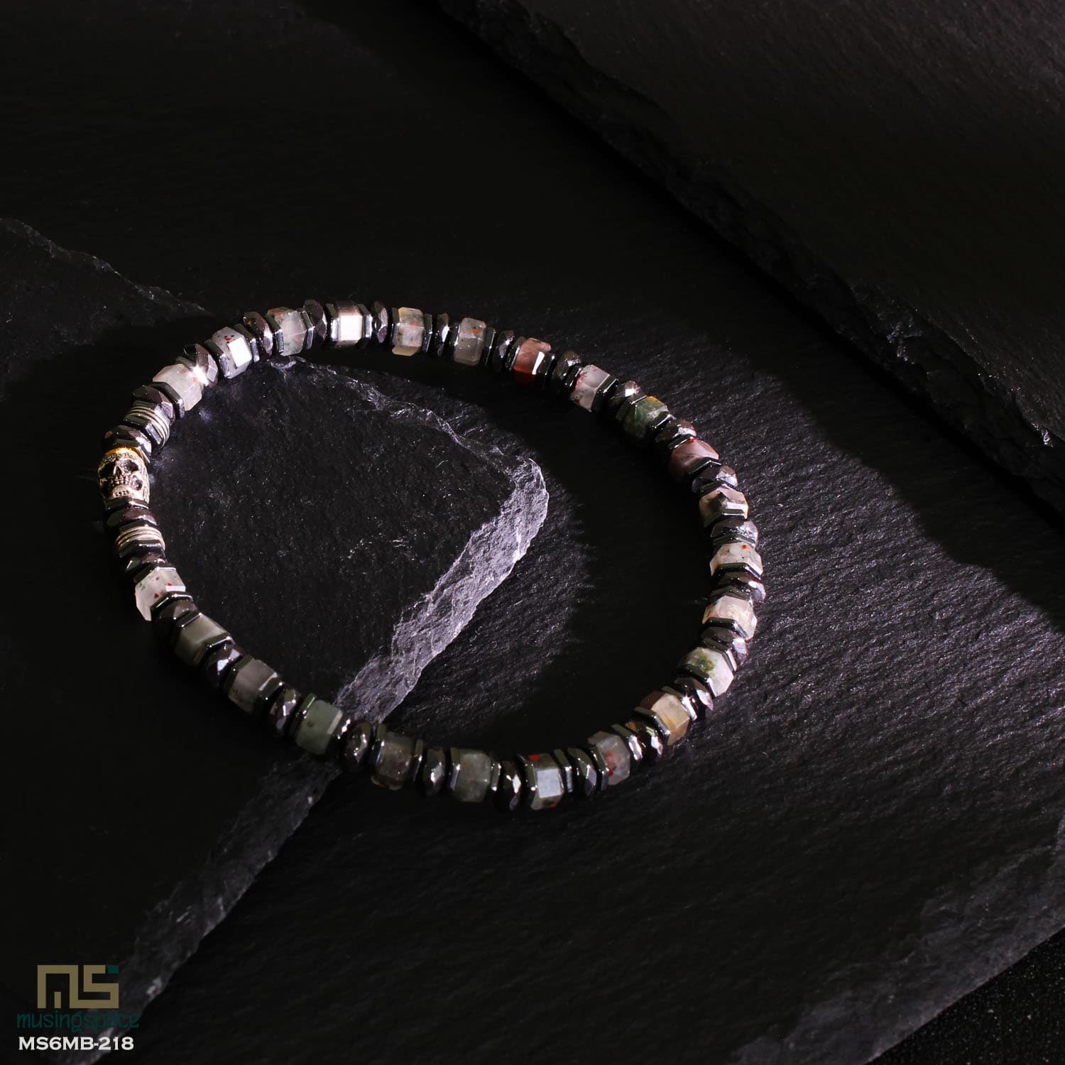 African Bloodstone guys beaded bracelets