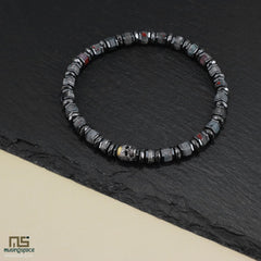 African Bloodstone mens gemstone bracelet
